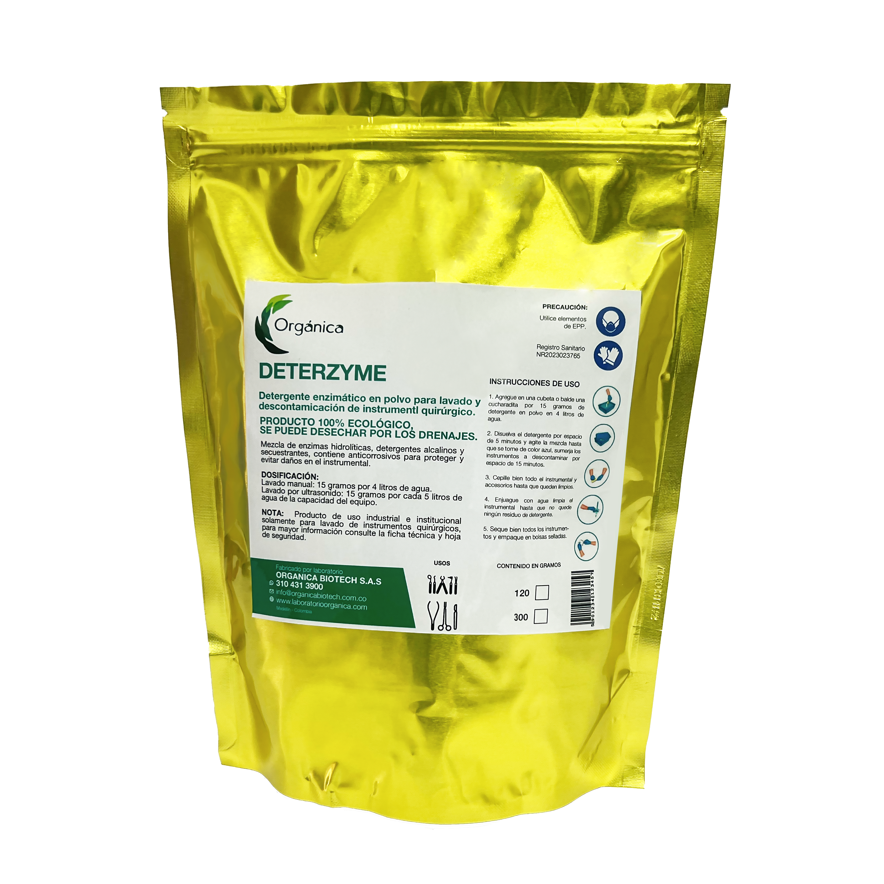 Deterzyme detergente enzimático en polvo- 300GRS